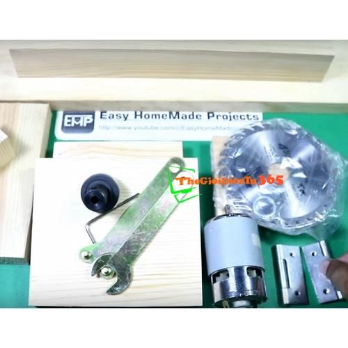 COMBO CHẾ CƯA TRƯỢT 12V TỪ ĐỘNG CƠ 775