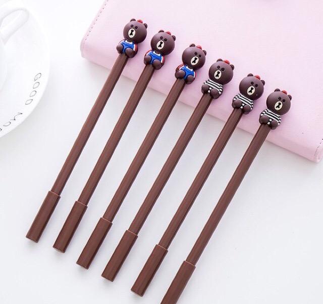 Bút viết mực nước Gấu 2 có 4 màu mực đen đỏ xanh tím - SakuraShop