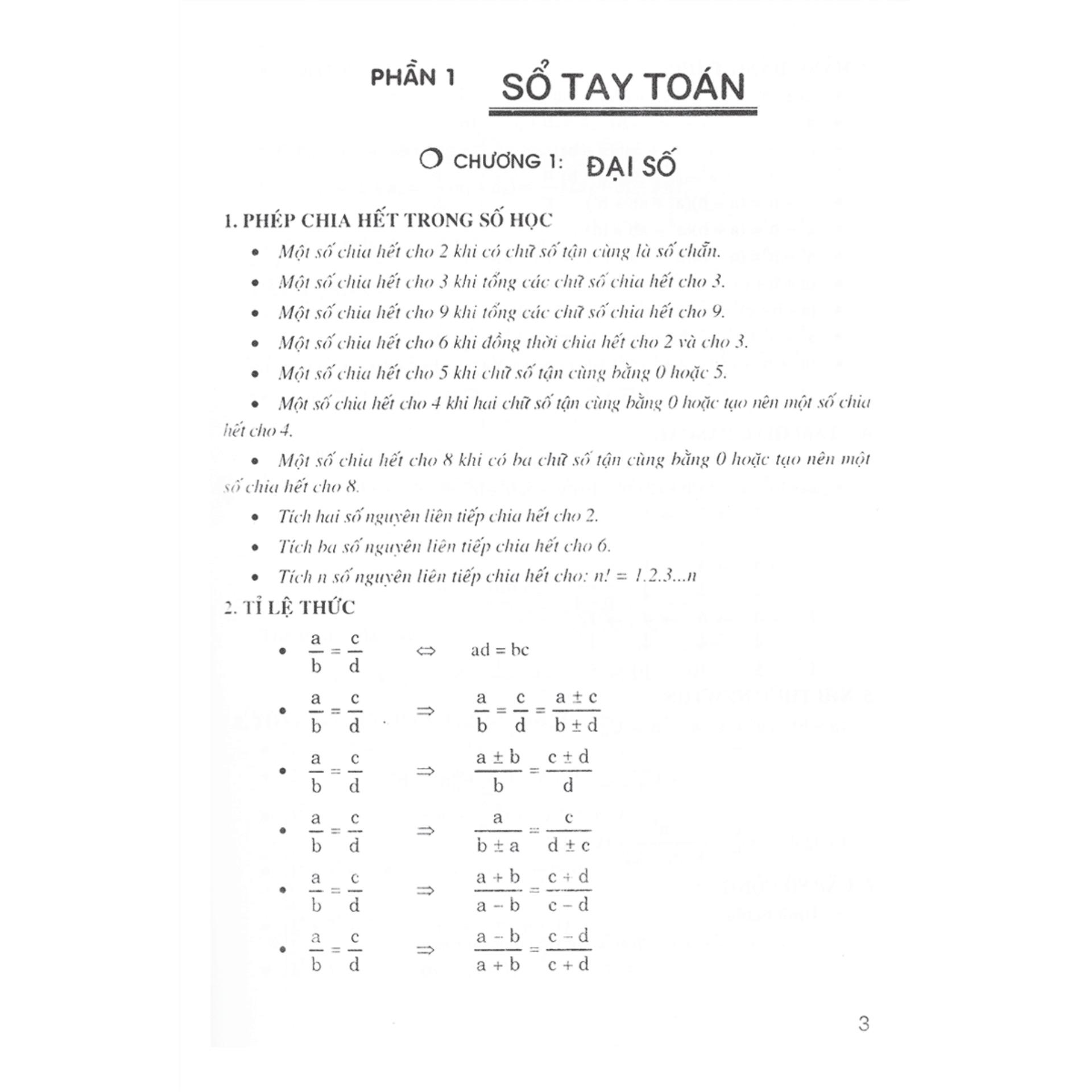 [HCM]Sổ Tay Toán - Lý - Hóa Cấp 3