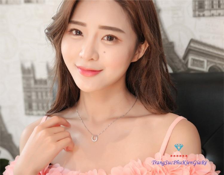 [HCM]Dây chuyền thời trang nữ vòng tròn đá DC27