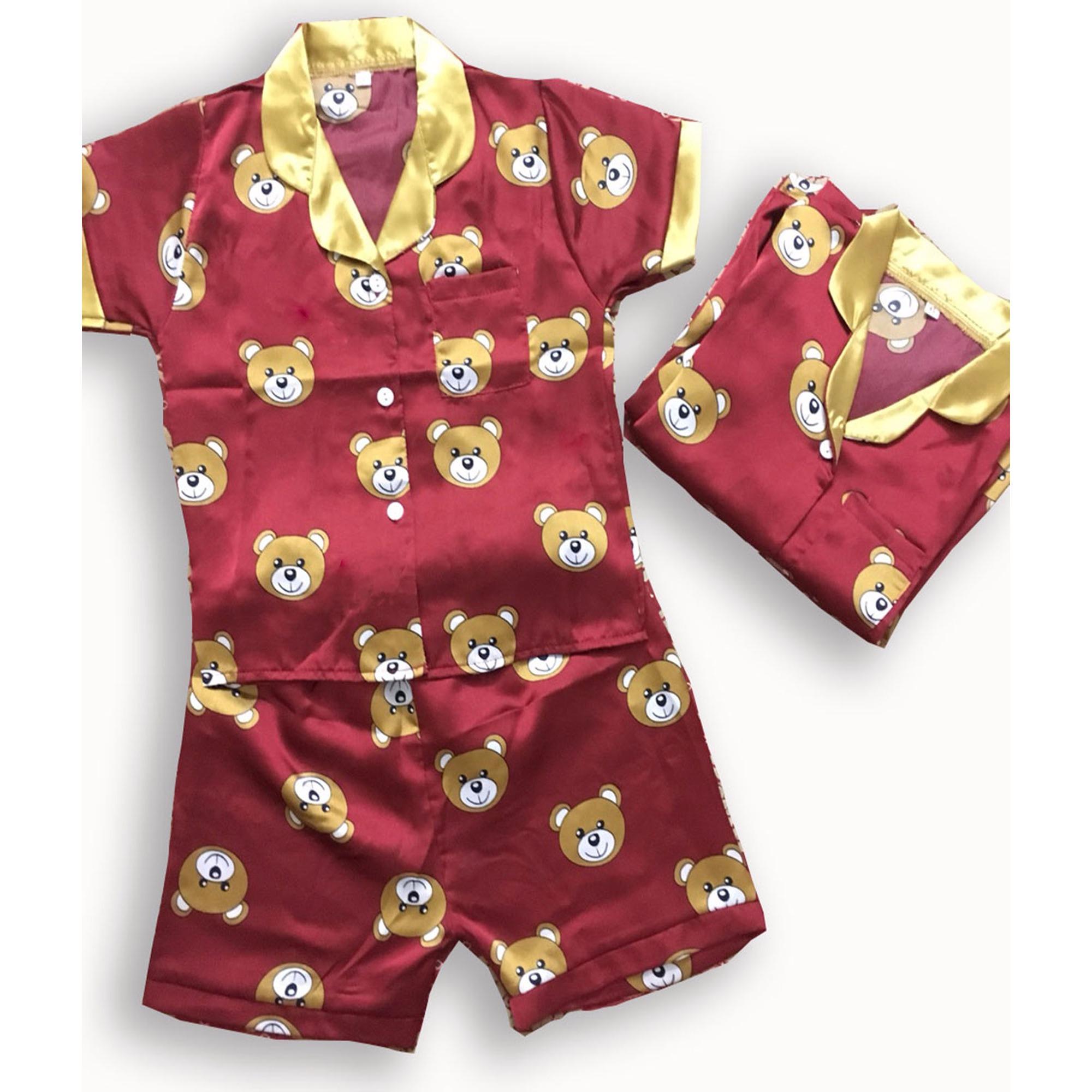 Bộ pijama lụa mềm bé trai , bé gái