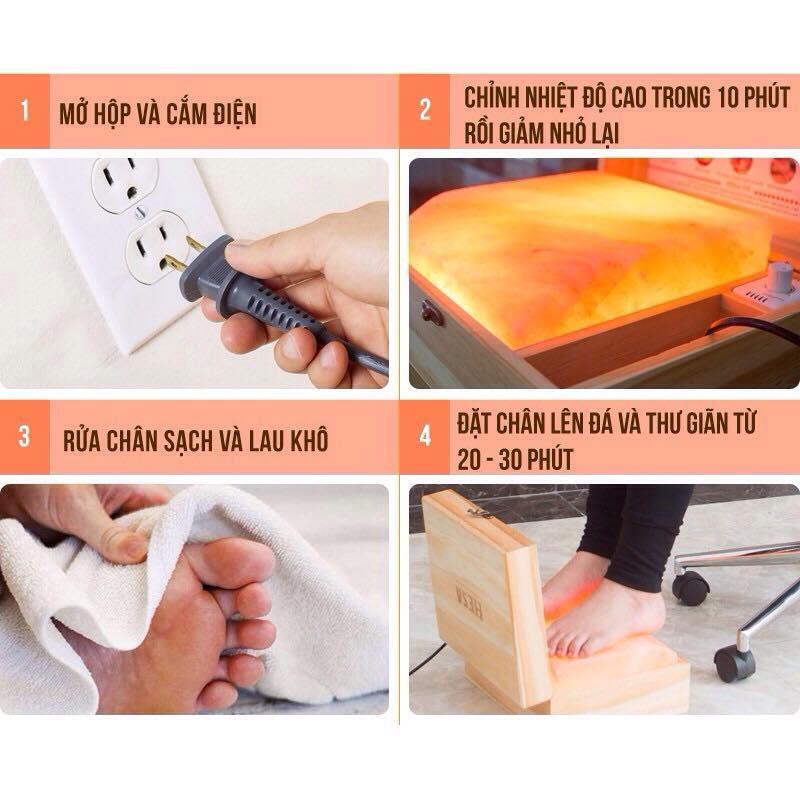 [GIÁ HUỶ DIỆT]- Hộp đèn đá muối Himalaya mặt phẳng trị liệu, giảm đau xương khớp-bảo hành 2 năm