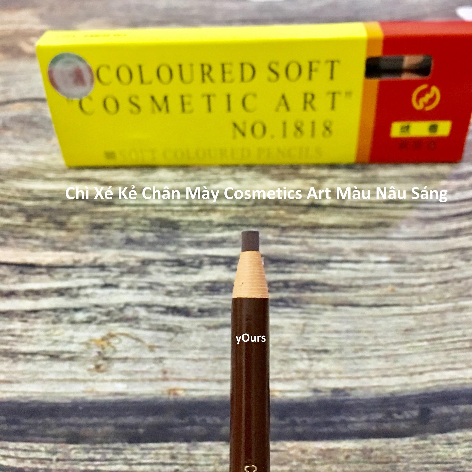 [Combo 2 Cây]  Chì Xé Kẻ Chân Mày Cosmetic Art Eyebrow Pencil Màu Nâu Sáng 2 Tem 1818 No.2 - Chì Kẻ Mày Cosmetic Art Eyebrow Pencil Màu Nâu Sáng 2 Tem 1818 No.2 - Chì Xé Cosmetic Art Eyebrow Pencil Màu Nâu Sáng 2 Tem 1818 No.2
