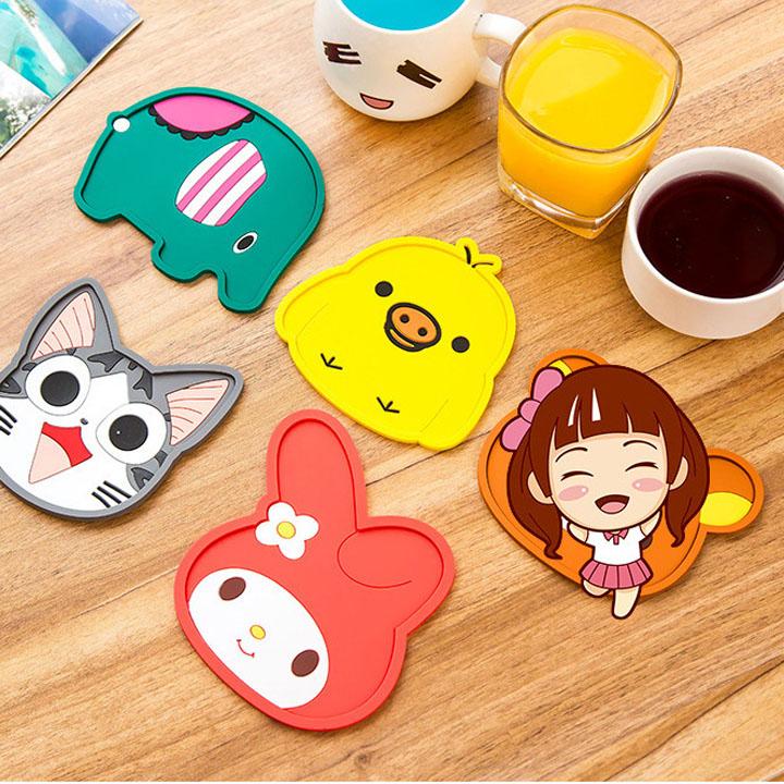 Combo 5 Miếng Lót Ly Hình Thú