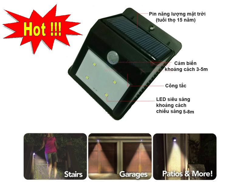 Thiet Bi Dien Nang Luong Mat Troi, Đèn Cảm Ứng Hồng Ngoại TMC 17, Đèn Led năng lượng mặt trời cảm biến Thông Minh, Giảm giá CỰC SỐC (-50%), Bảo hành uy tín 1 Đổi 1