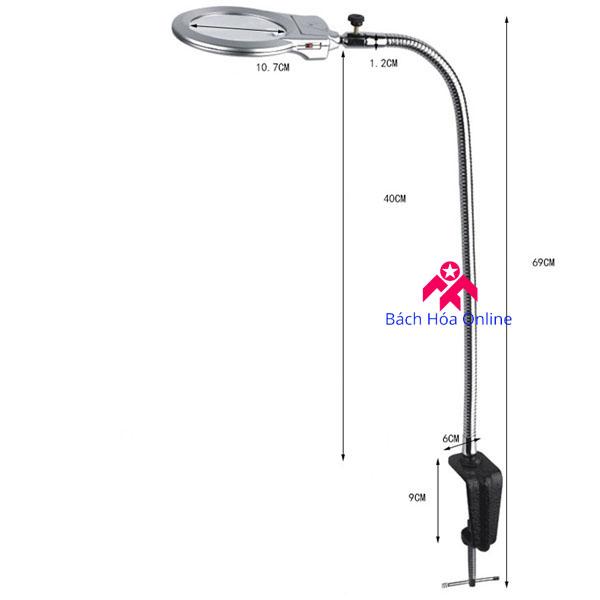Kính lúp kẹp bàn có đèn v1