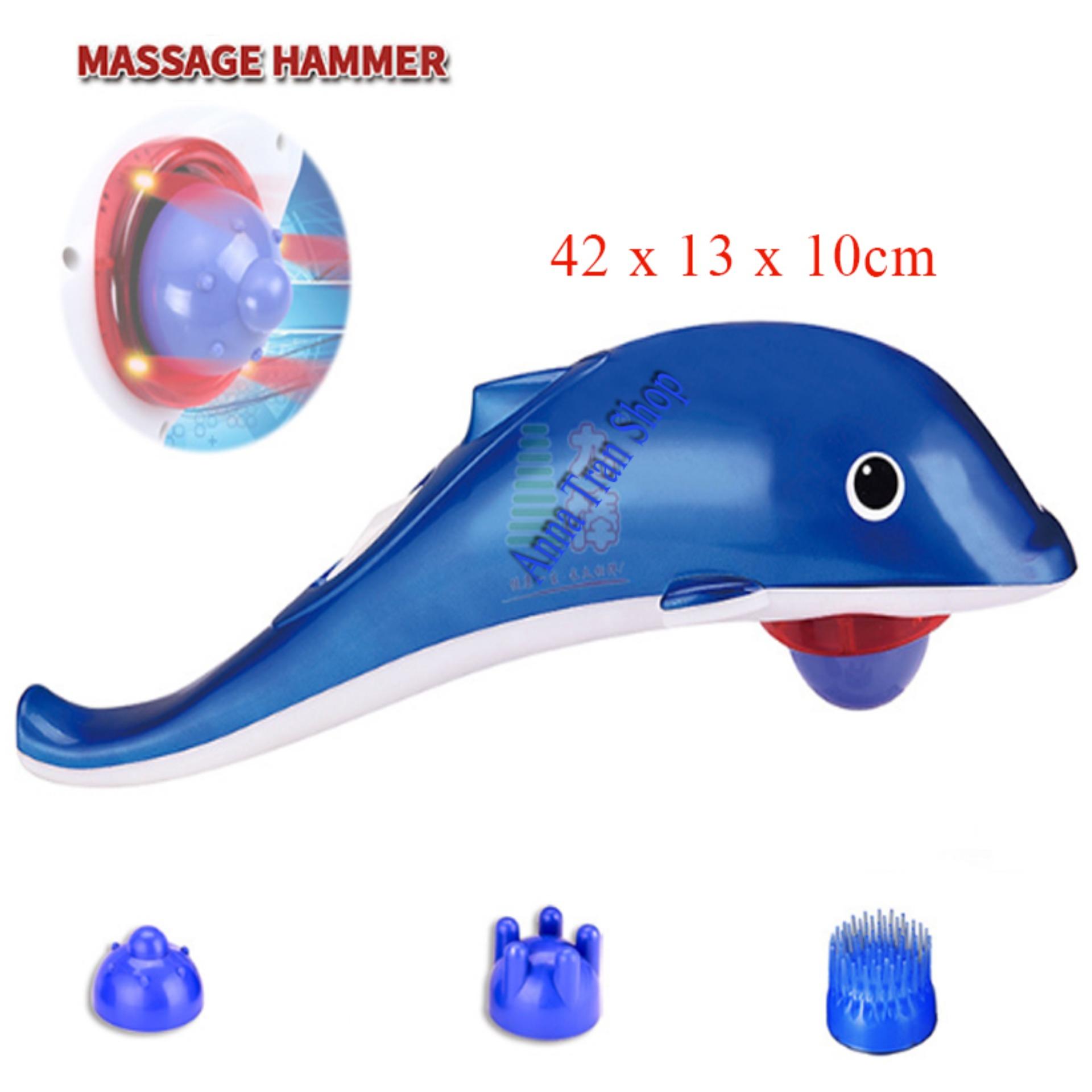 [HCM]Máy Massage cầm tay hình cá heo (đỏ)