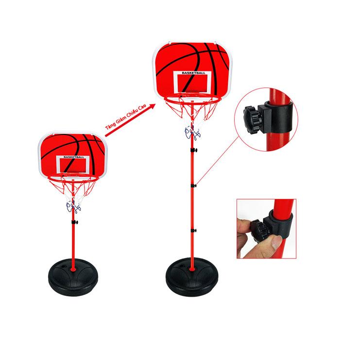 Đồ Chơi Bóng Rổ Trẻ Em (Trụ Sắt Kèm 2 Bóng)