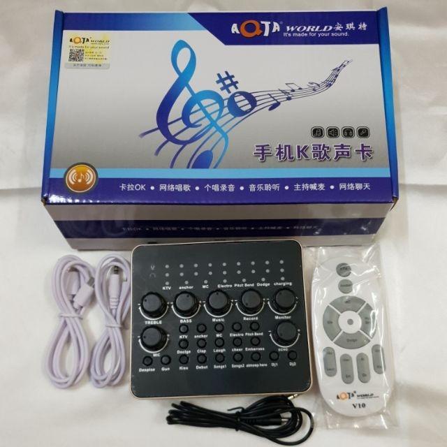 [HCM]Sound card thu âm V10 Auto Tune Cao Cấp