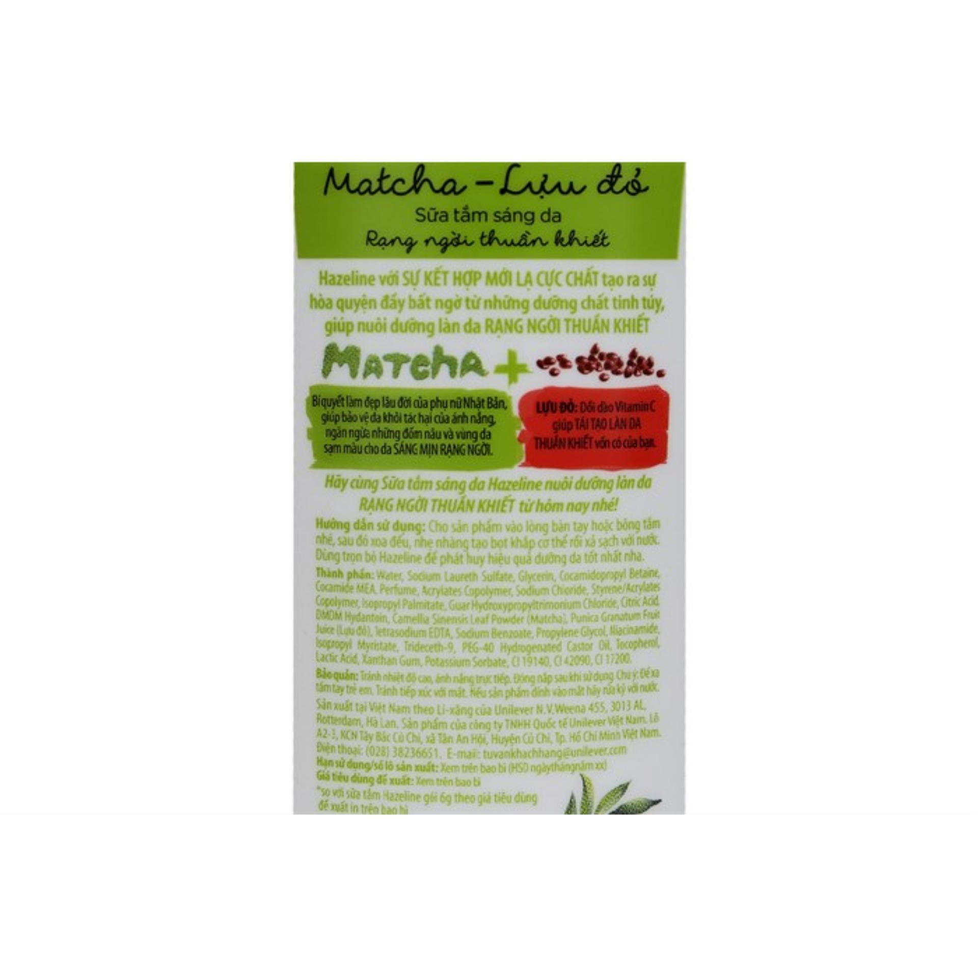 Sữa tắm Hazeline matcha & lựu đỏ 700g