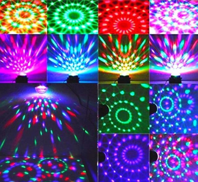 Đèn Led xoay 7 màu