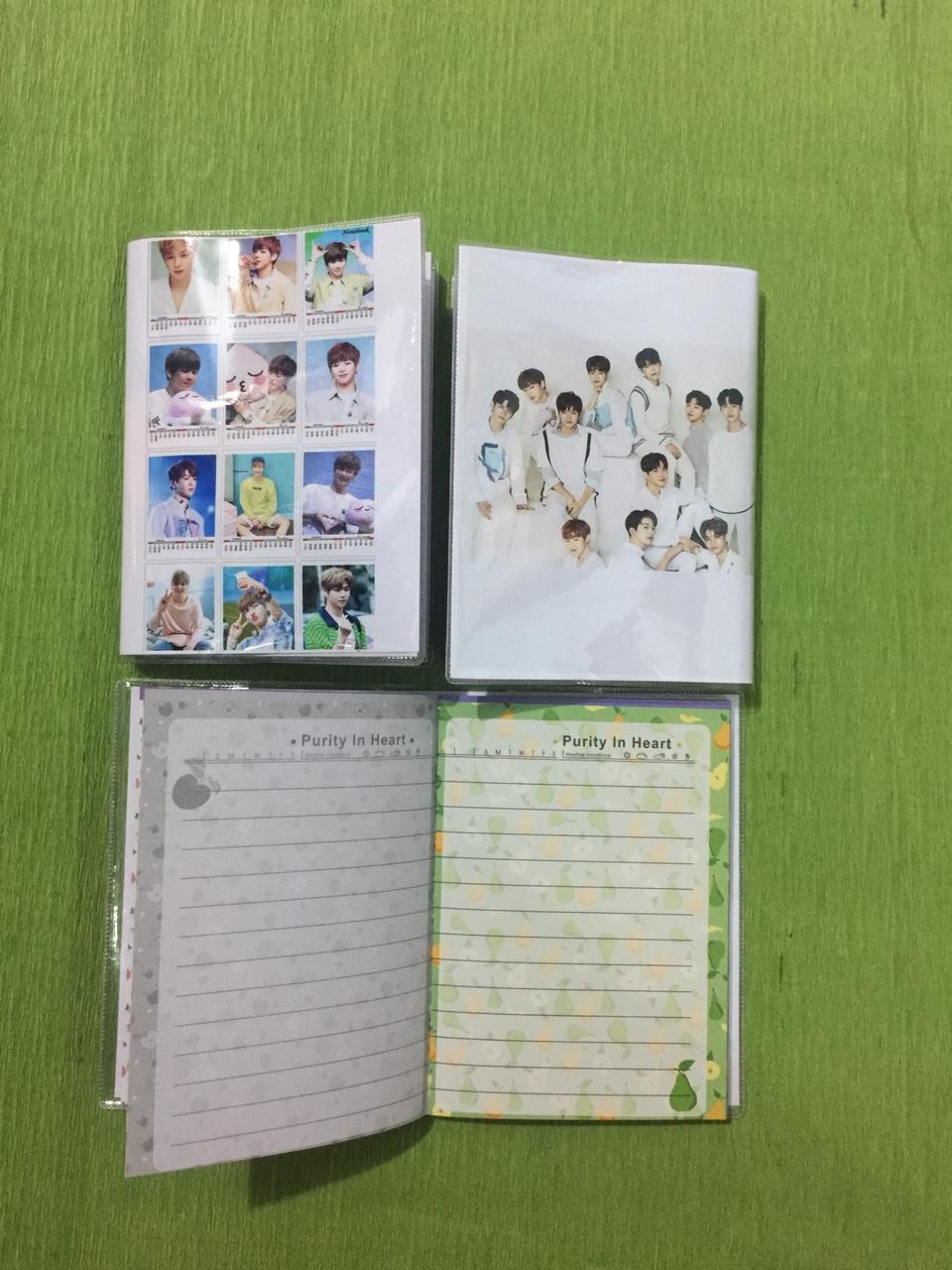 Sổ tay Wanna one loại nhỏ KT: 8cmx11cm tặng 1 móc khóa Wanna one