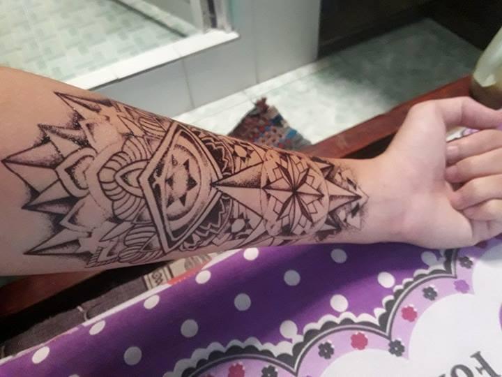 [HCM]Hình xăm dán nam hoa văn kích thước 15 x 22 cm