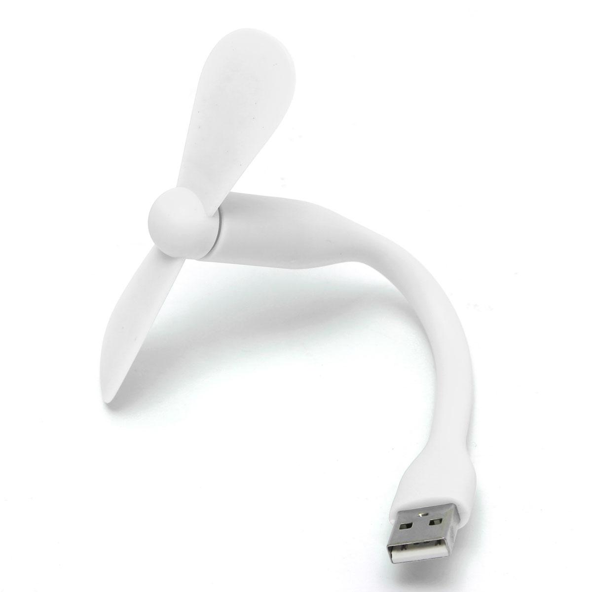 Quạt mini 2 cánh dùng nguồn USB uốn dẻo (Trắng) 1000000355