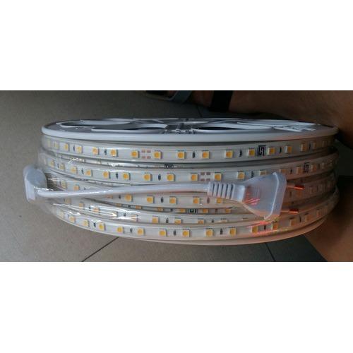 Led dây 5050 chống nước 220Vac Duhal cuộn 50m Ánh sáng Vàng