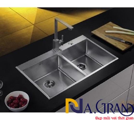 Chậu Rửa Chén Bát INOX 304 Cao Cấp N5 NA.GRAND Tặng Rổ Đa Năng và Bộ Xả Chậu