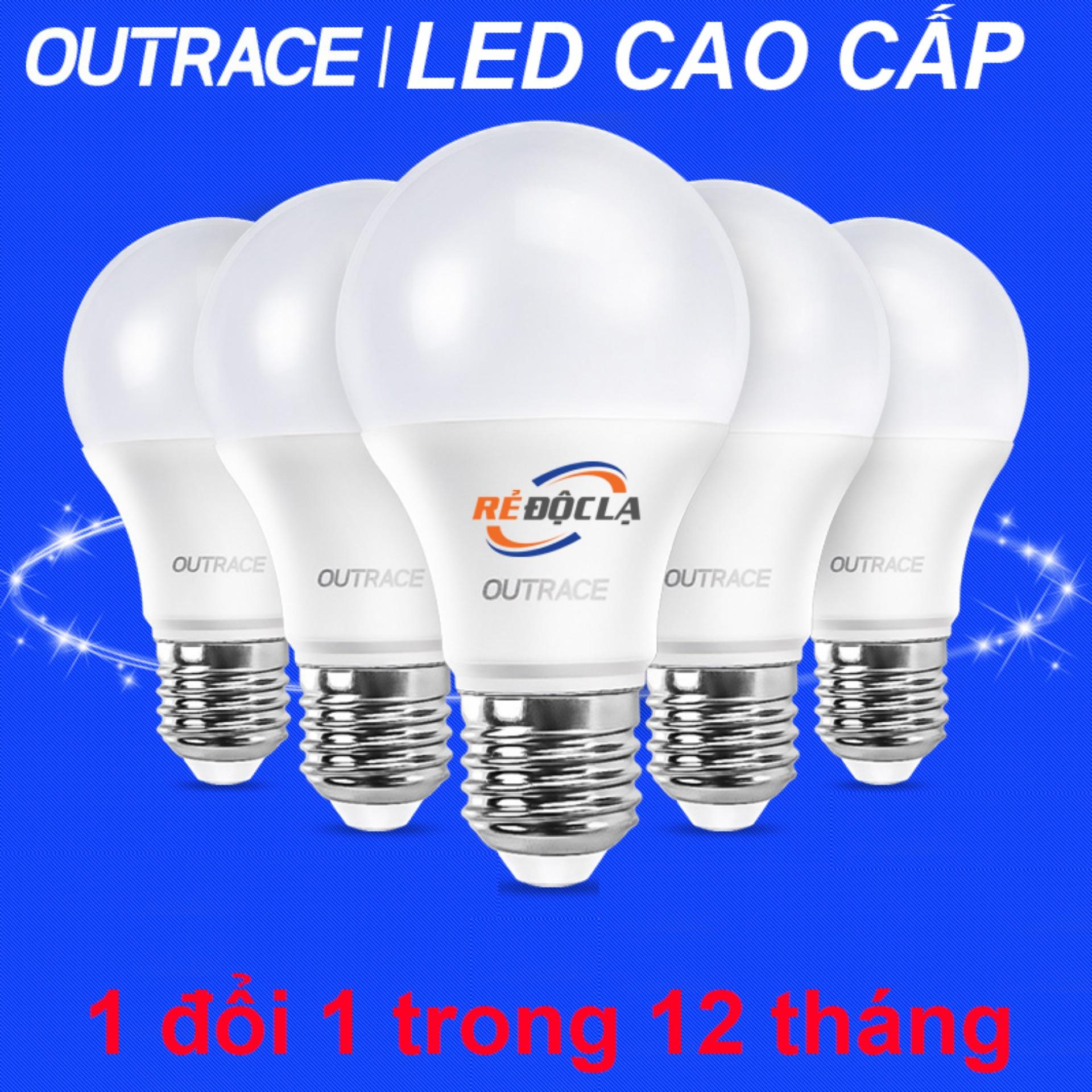 Bộ 5 bóng đèn Led bulb 3W Outrace ( Ánh sáng trắng) - Hàng Cao Cấp- LED SHOP