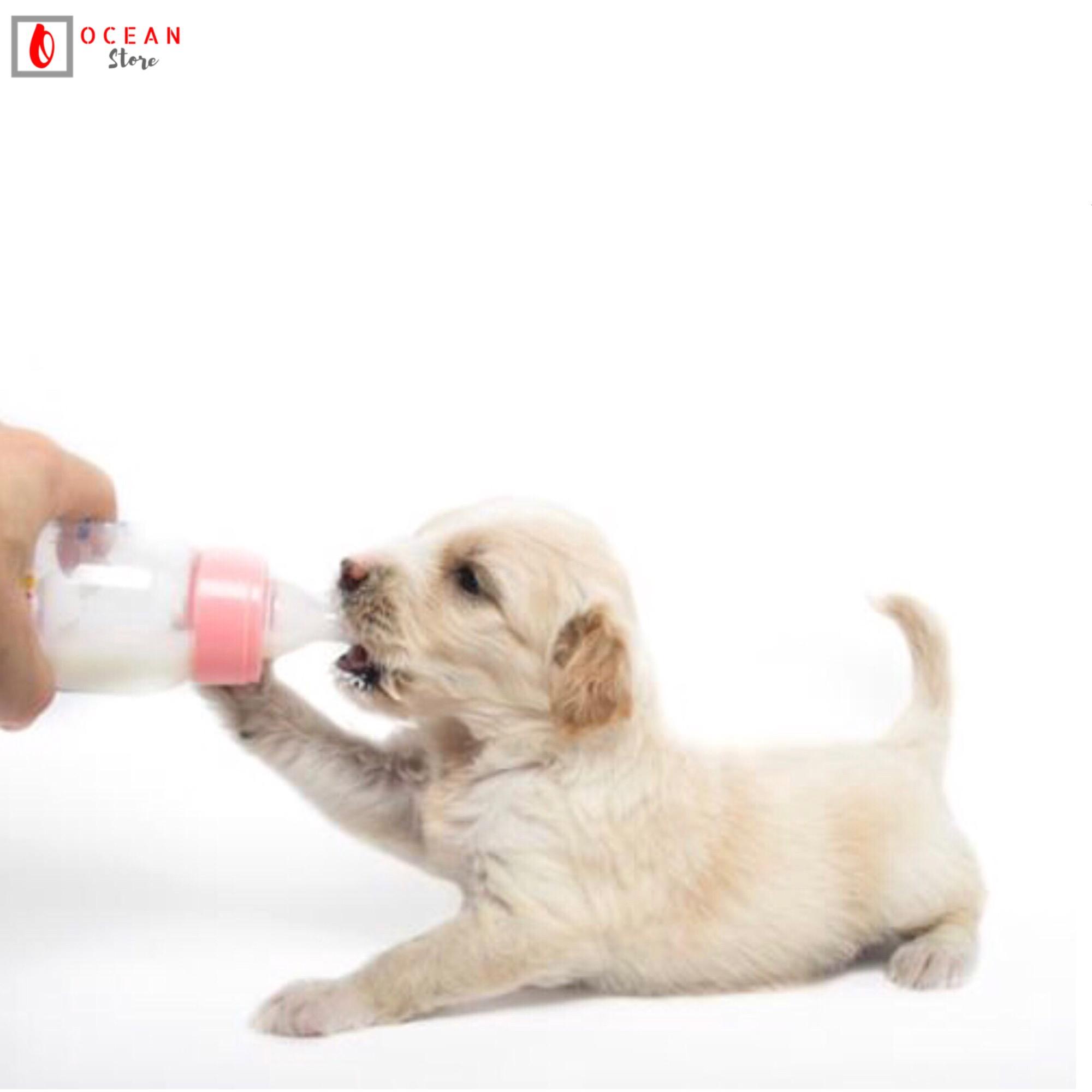 Bình sữa cho chó mèo con - Phụ kiện thú cưng Bình sữa 120ml