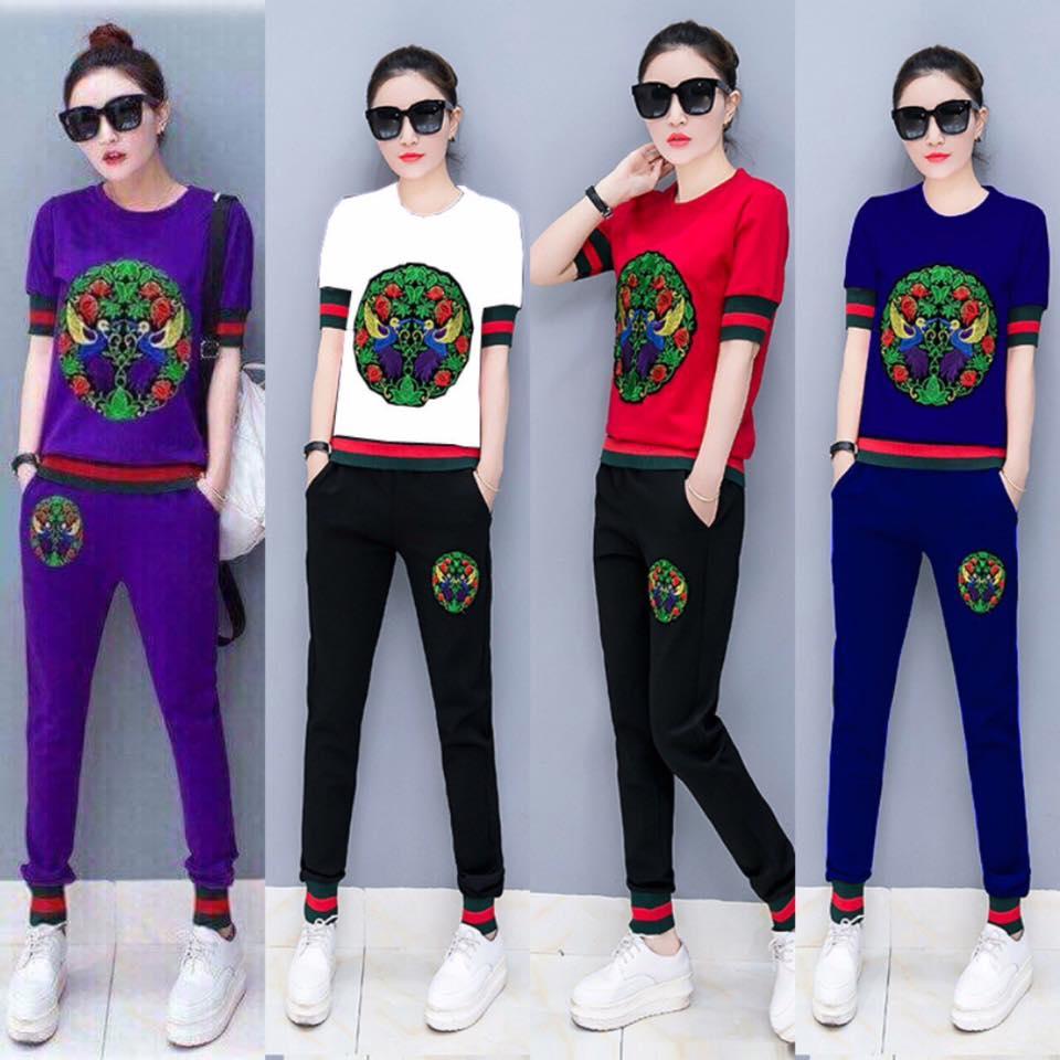 [HCM]SÉT BỘ ĐỒ THỂ THAO THÊU CHIM CAO CẤP