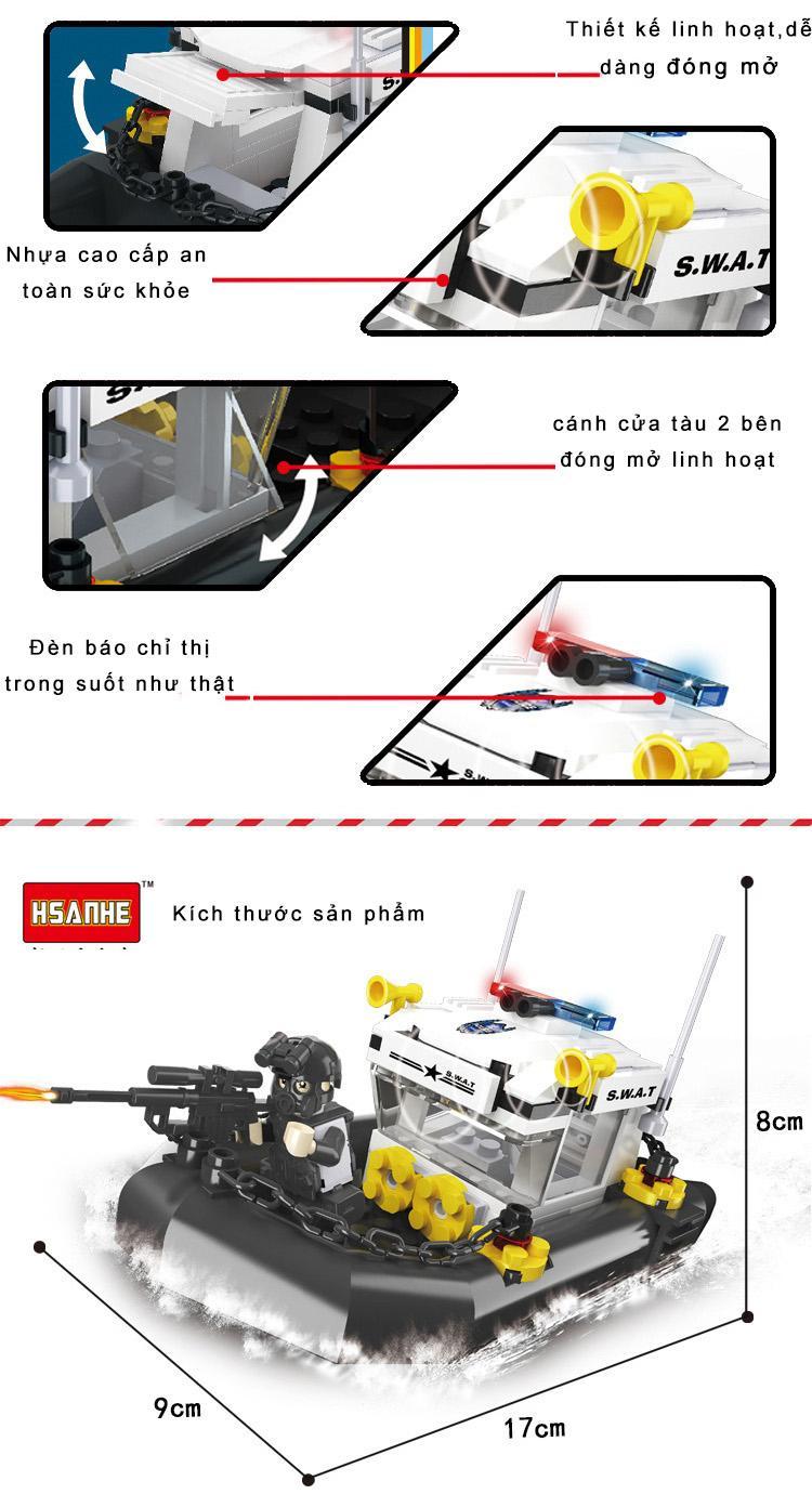 Lắp ráp Lego biệt đội đặc nhiệm SWAT - 6503