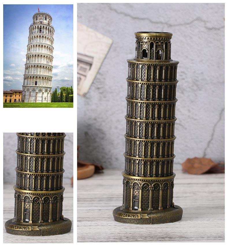 [HCM]Mô hình tháp nghiêng Pisa V.2 cao 20 cm (màu vàng rêu)