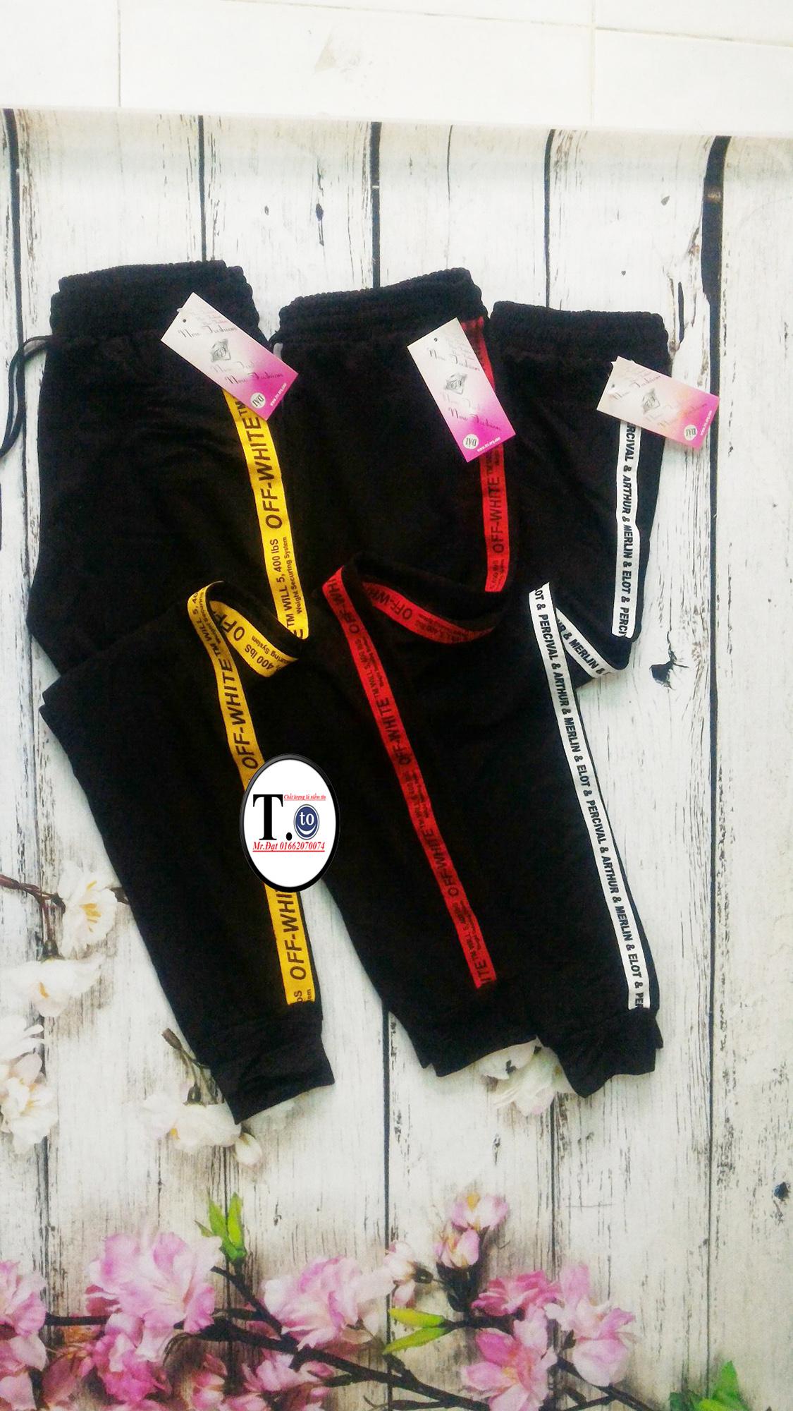 [HCM][VIDEO + ẢNH THẬT]-Quần thun Nữ - Nam Jogger Baggy - legging (dây thời trang vàng đỏ trắng)