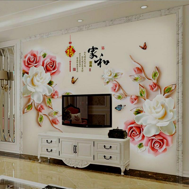 TRANH DECAL HOA HỒNG 3D