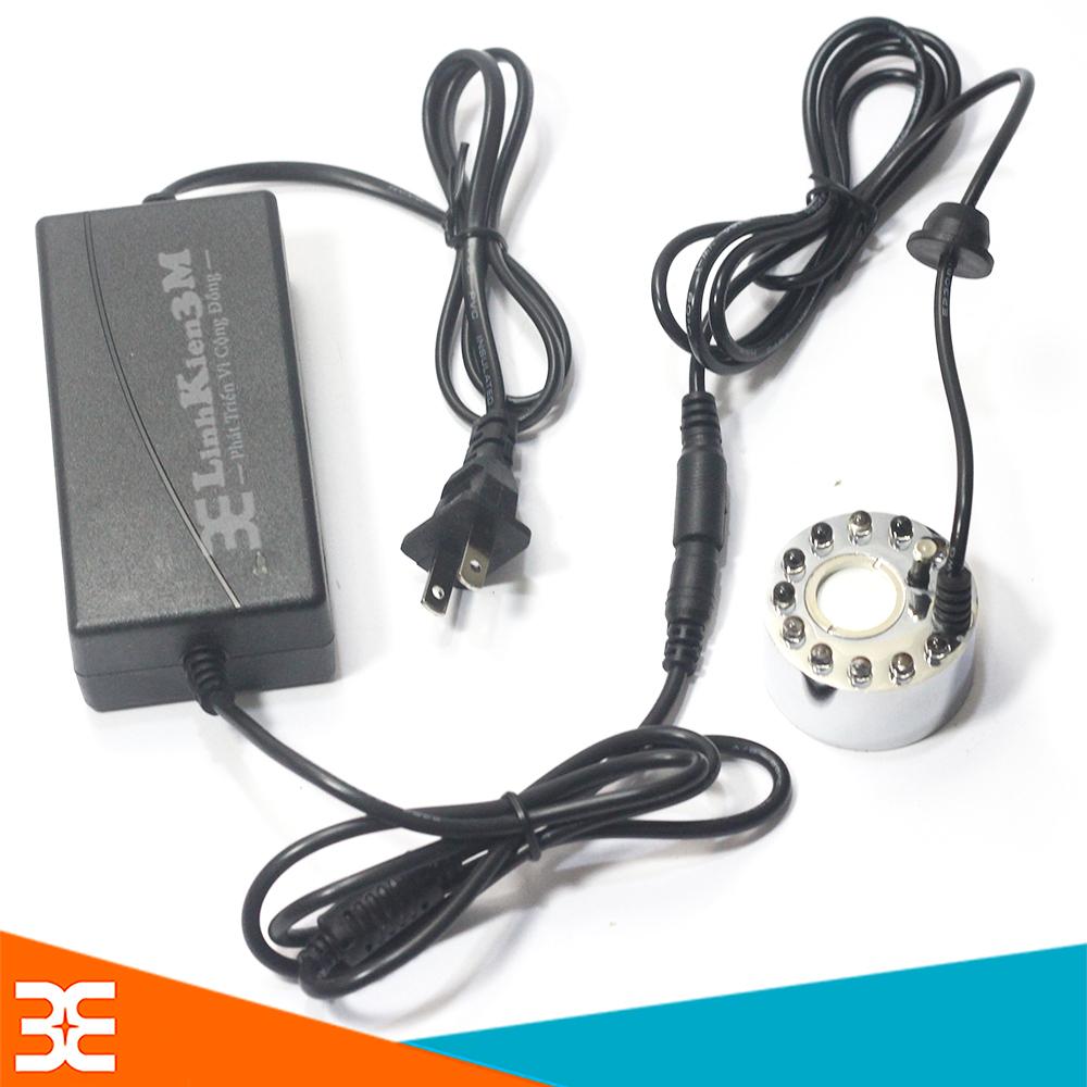 Combo động cơ phun sương mp20 16w 500ml/h 12 led và adapter 24v-2a