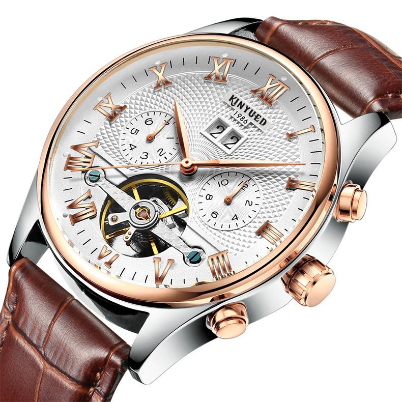 Đồng hồ nam dây da cao cấp Kinyued Q08 chạy máy cơ Automatic(Cập nhật 2019)