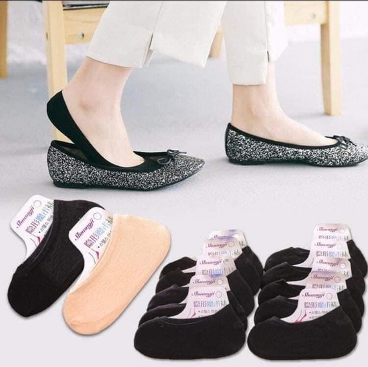 COMBO 10 ĐÔI TẤT HÀI NỮ LALI CÓ 2 MÀU DA VÀ ĐEN.