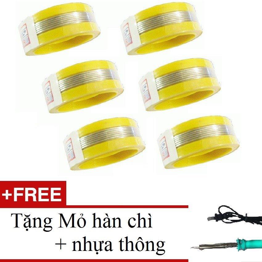 [HCM]Cuộn chì hàn (6 cuộn) + Tặng Mỏ hàn chì 60W