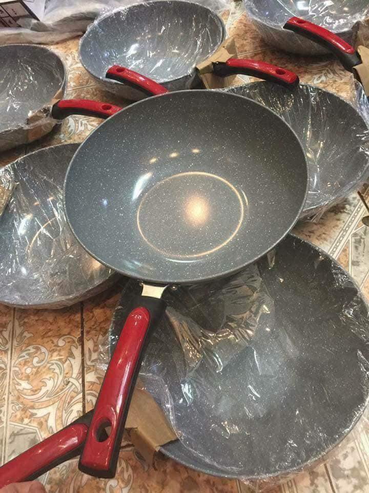 CHẢO VÂN ĐÁ 32CM SIÊU BỀN CHỐNG DÍNH.