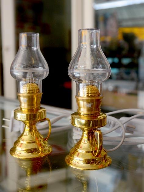 Cặp Đèn dầu cắm diện bóng đèn Led cao 16cm-Có video sản phẩm