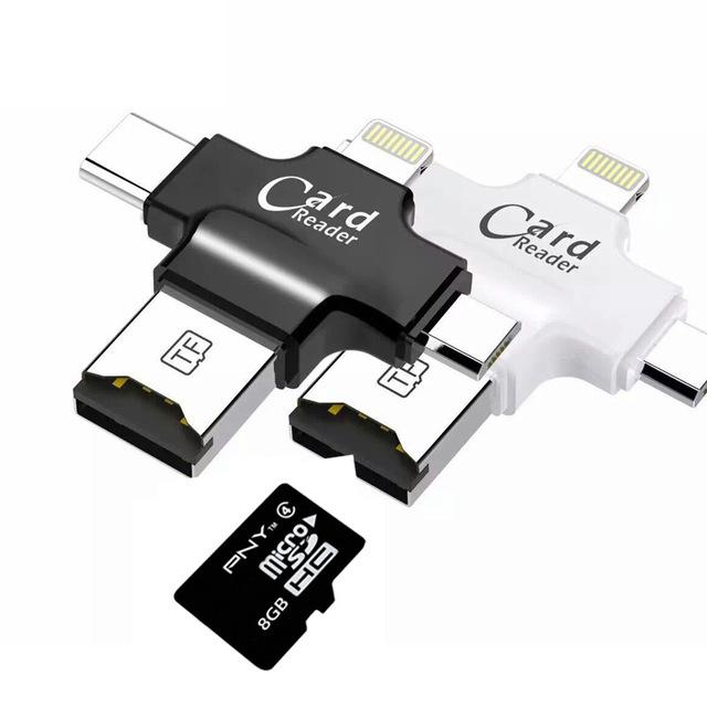 Đầu đọc thẻ nhớ 4 cổng (USB 2.0 / Micro USB / USB Type-C)
