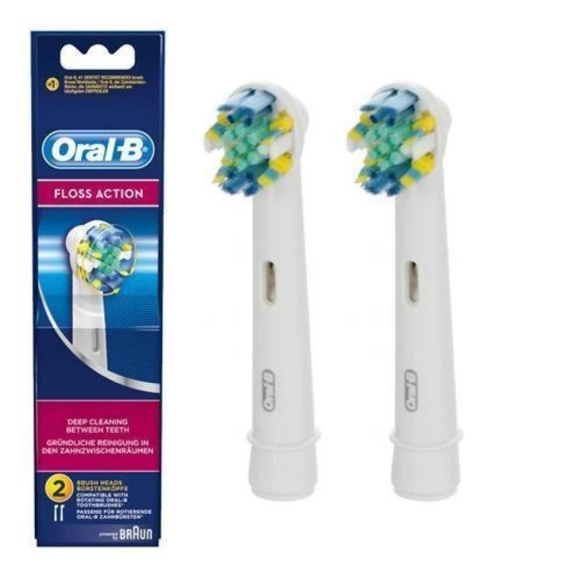 Vỉ 2 đầu bàn chải đánh răng máy Oralb BraUn EB25 Floss Action Replacement