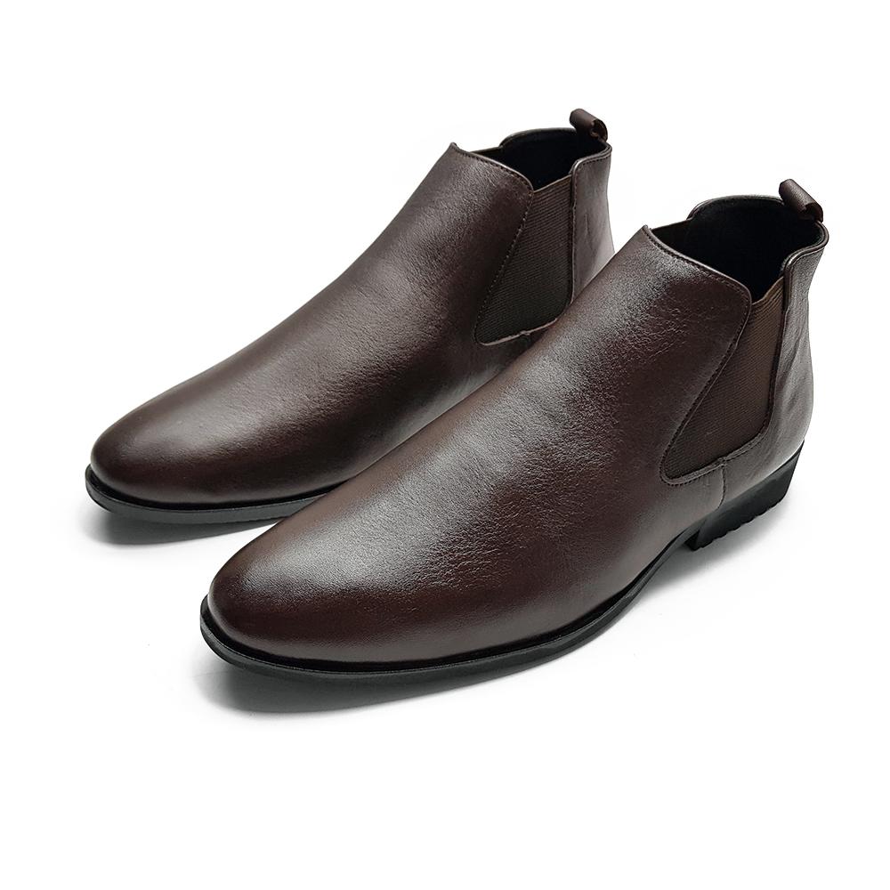 Giày Boot Nam Cổ Lửng Da Bò Thật 100% Ensado CL03DMC (Đen-Nâu)