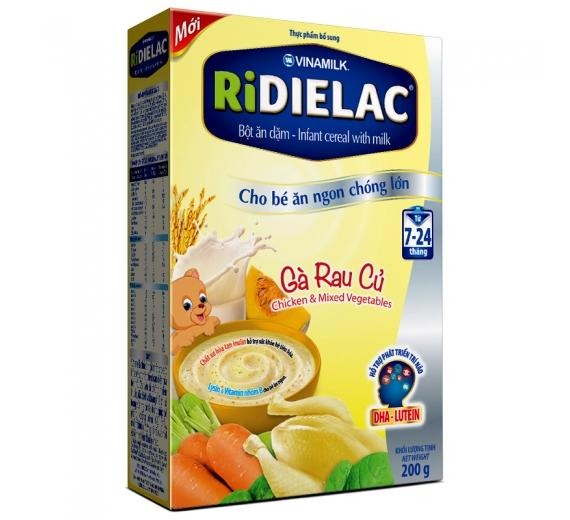 Bột ăn dặm Gà rau củ Ridielac 200g
