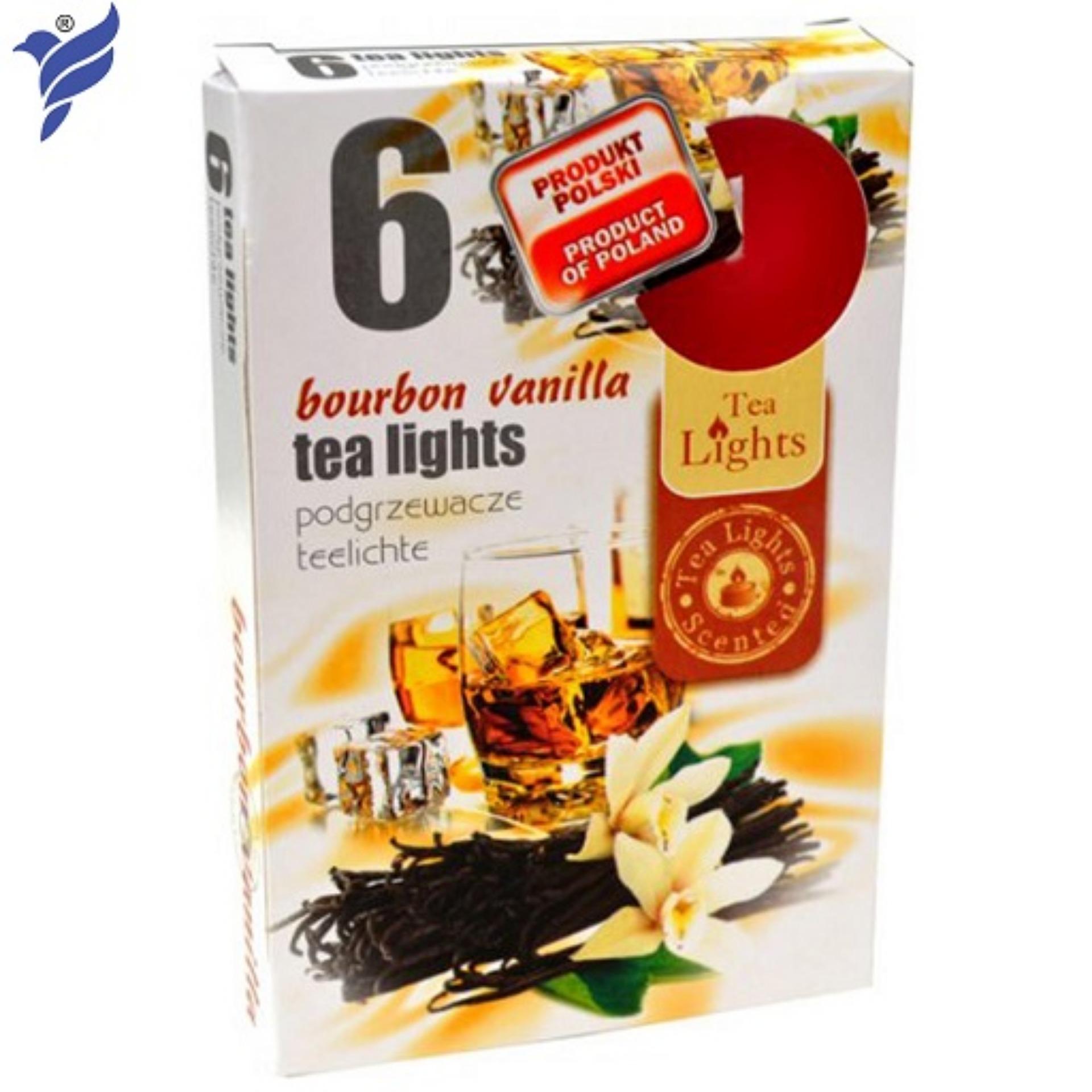 Hộp 6 nến thơm Tea lights Admit Bourbon vanilla ADM8132 (Hương hoa Vani)