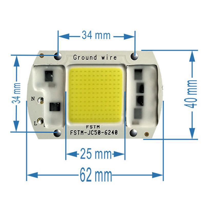 Đèn LED 20W 30W 50W Floodlight COB Chip 220V Thông Minh.