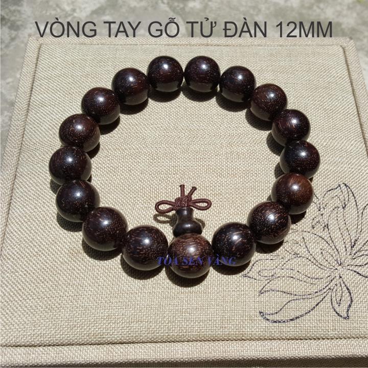 [HCM]VÒNG TAY GỖ TỬ ĐÀN 12MM