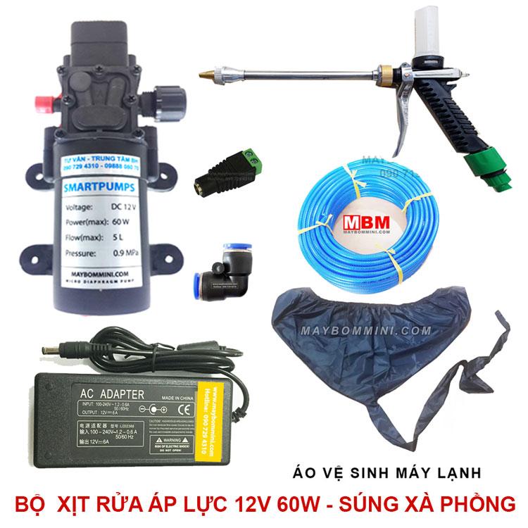 Bộ Xịt Rửa Xe Vệ Sinh Máy Lạnh 12V 60W – Option 2