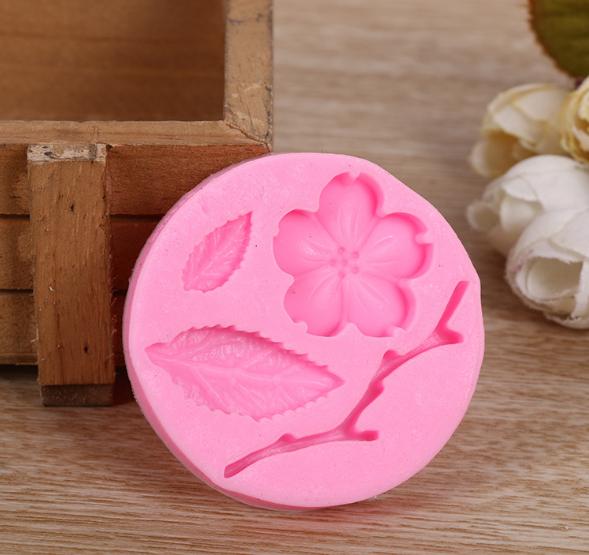 Khuôn silicon 3D hoa lá cành Đào