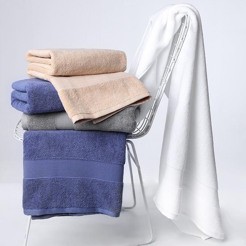 Khách Sạn 5 Sao Khăn Tắm 100% Cotton Trắng Người Lớn Mềm Mại Hút Nước Nam Dày Cá Tính 100% Cotton Cỡ Đại Khăn Mặt Đồ Gia Dụng