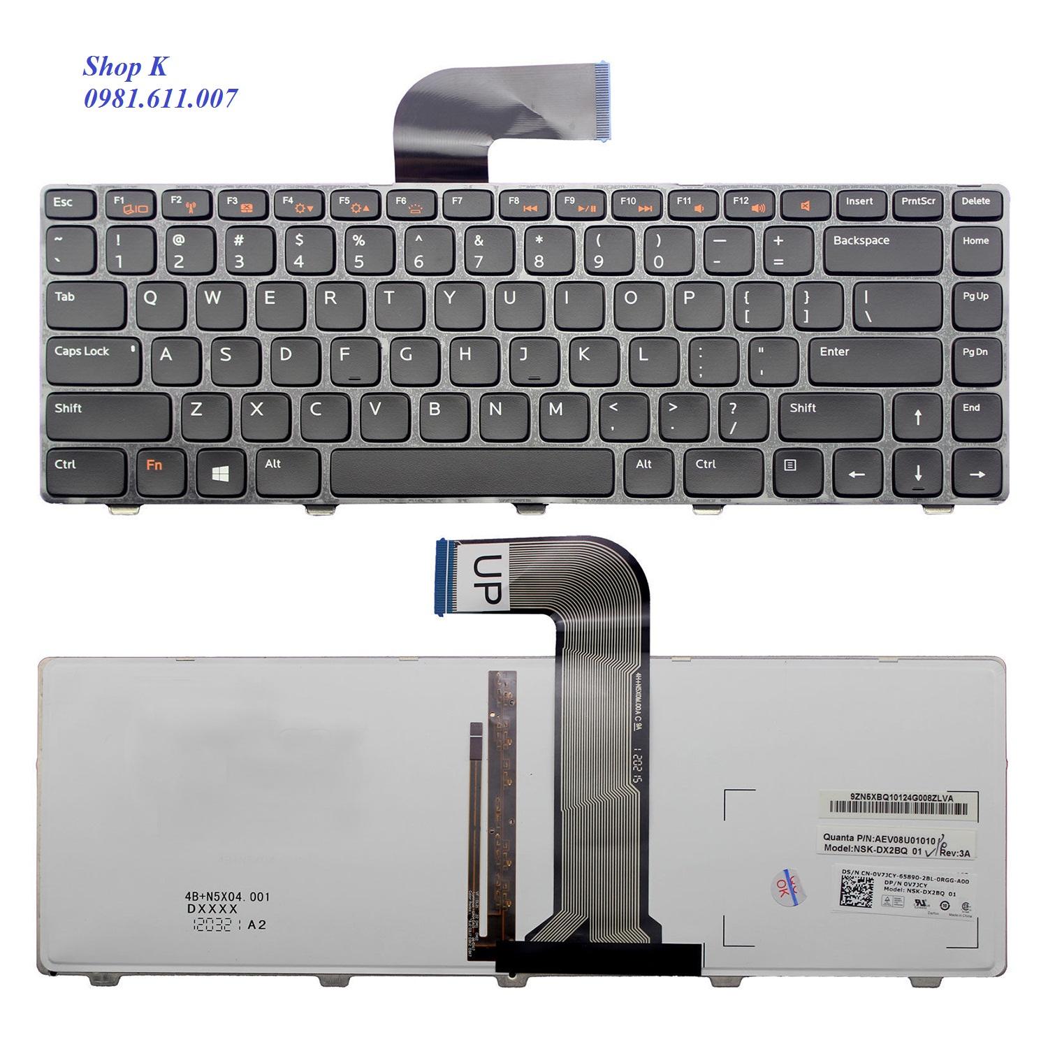 Bàn phím Laptop Dell. 3450 3550 3555 3750 (Màu Đen)