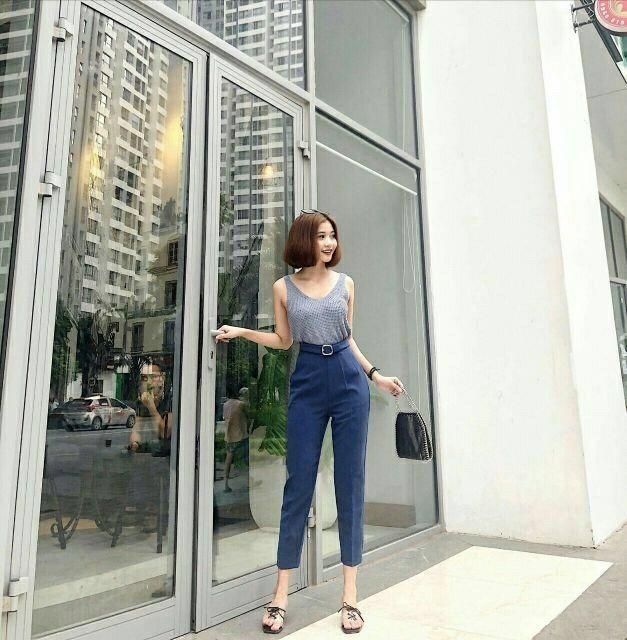 Quần Baggy Đai Vuông
