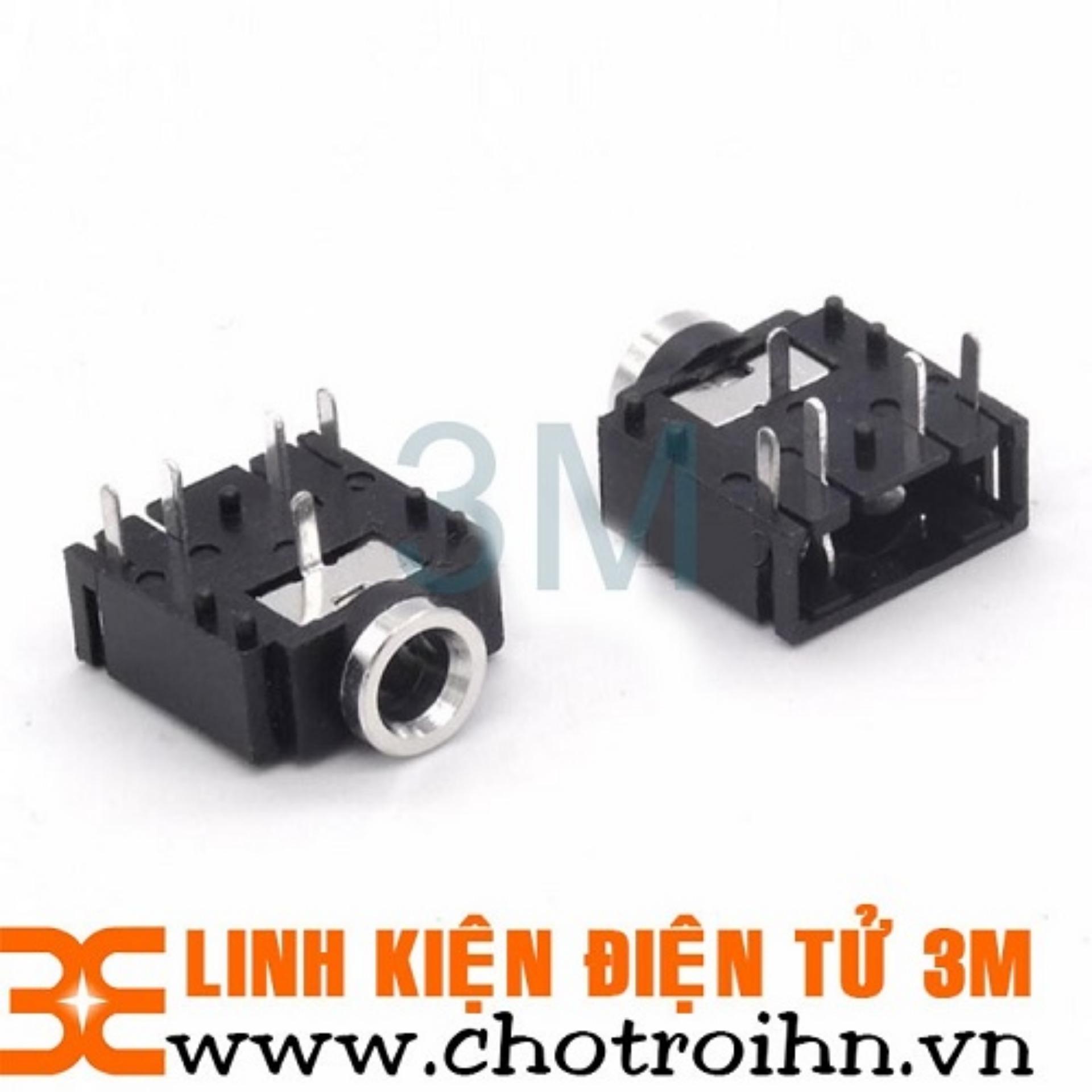 Bộ 7 jack audio cái 3.5mm 3F07 - Đen