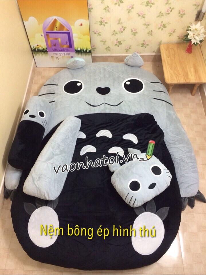 Giường thú bông Cao Cấp Nhật Bản có Chăn Bụng Totoro Vao Nha Toi BA0026