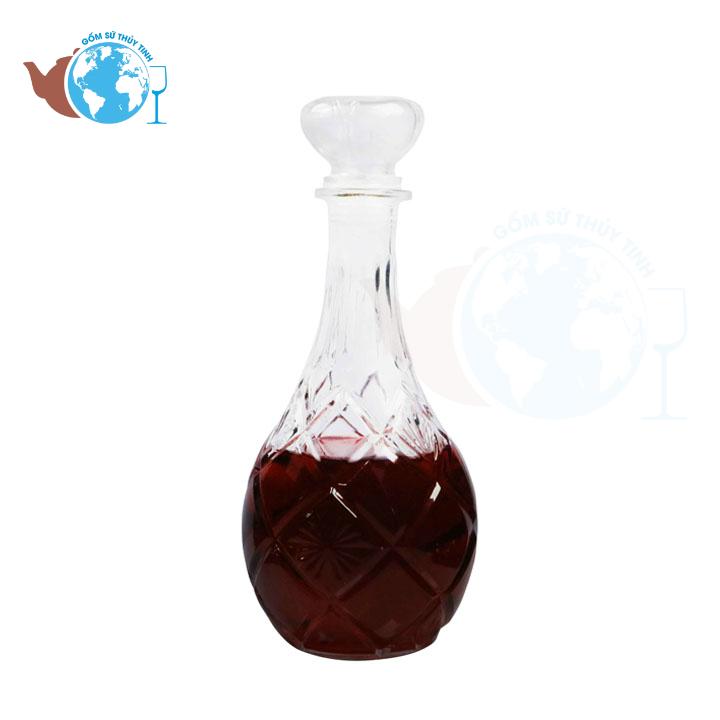 Bình đựng rươu ngâm sâm thuỷ tinh 750ml - br06