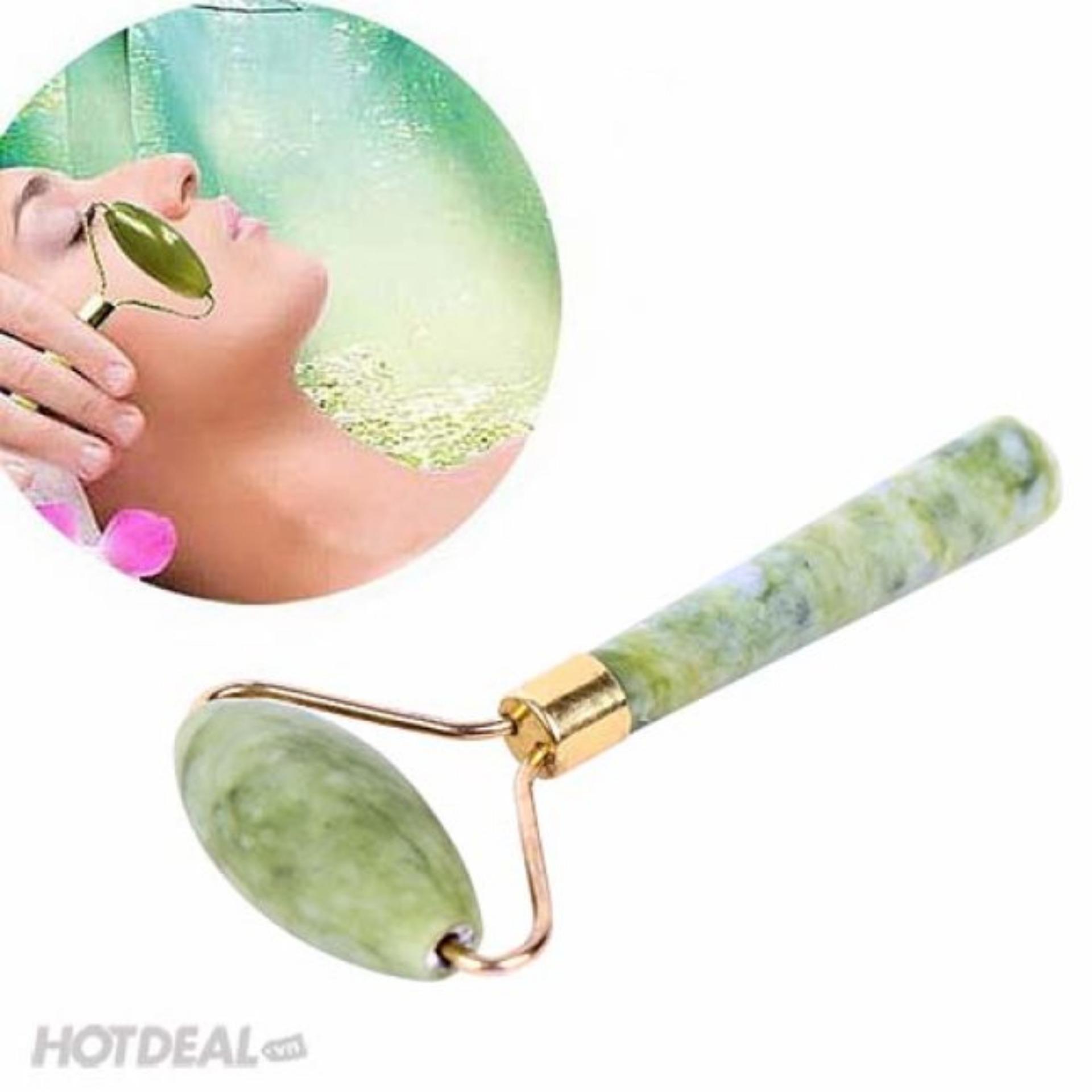 Cây lăn massage mặt bằng đá ngọc bích