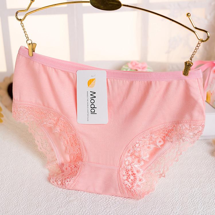 Bộ 10 quần lót cotton pha ren MODAL có size lớn